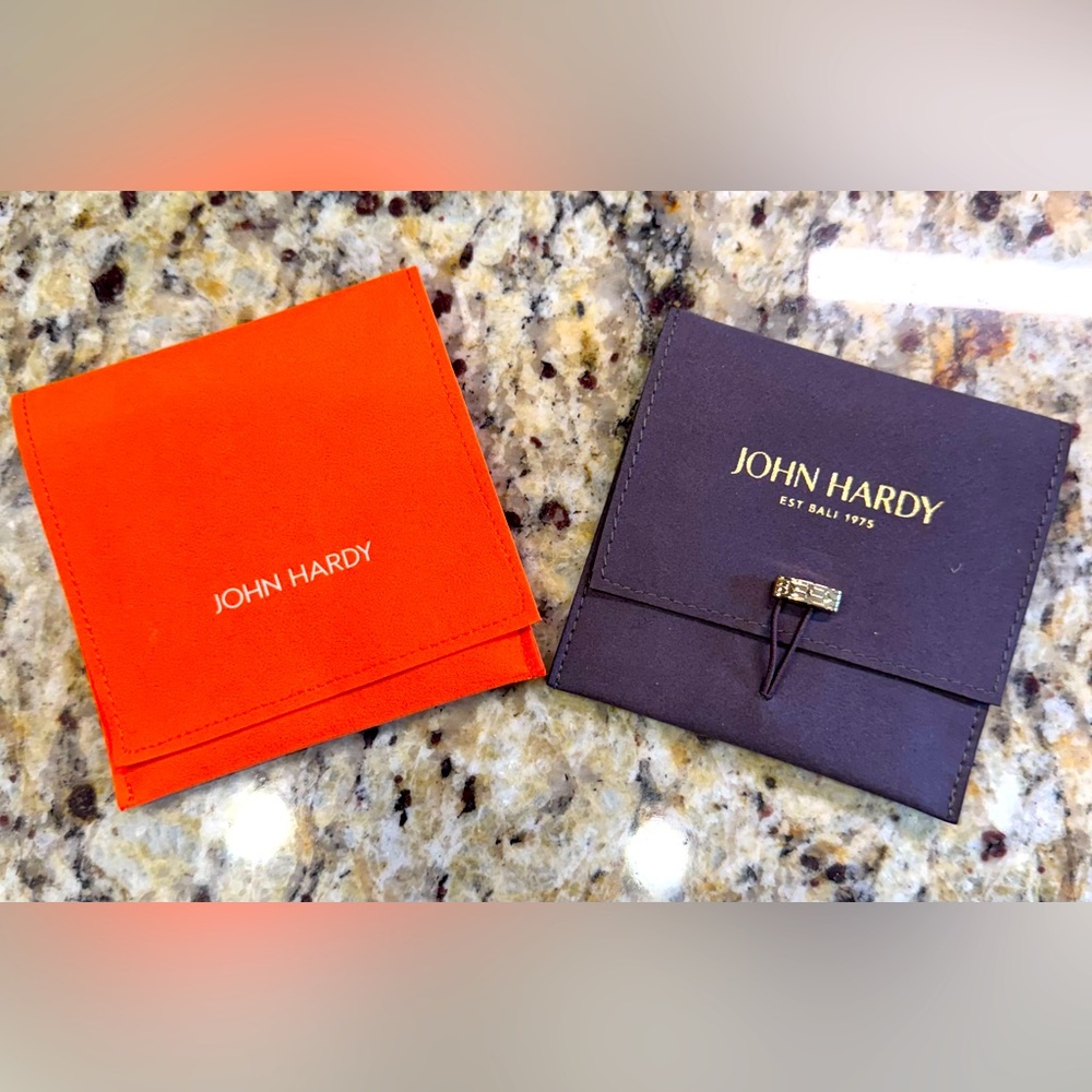 Two John Hardy Jewelry Pouches and Dust Cloths